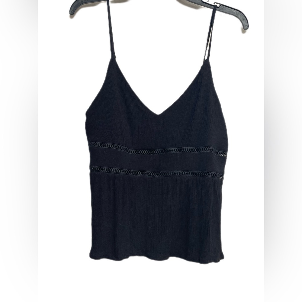 Women’s Black Spaghetti Strap Tank, XL